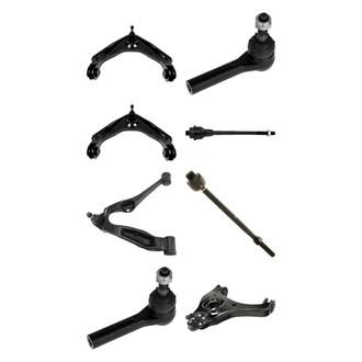 TRQ® - Front Lower and Upper Control Arm with Ball Joint and Tie Rod End Kit