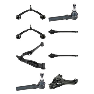 TRQ® - Front Lower and Upper Control Arm with Ball Joint and Tie Rod End Kit