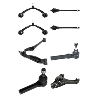 TRQ® - Front Lower and Upper Control Arm with Ball Joint and Tie Rod End Kit