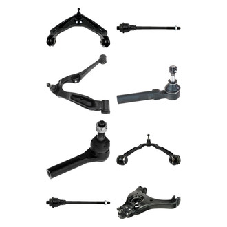 TRQ® - Front Lower and Upper Control Arm with Ball Joint and Tie Rod End Kit