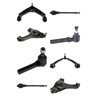 TRQ® - Front Lower and Upper Control Arm with Ball Joint and Tie Rod End Kit