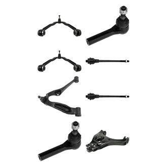 TRQ® - Front Lower and Upper Control Arm with Ball Joint and Tie Rod End Kit