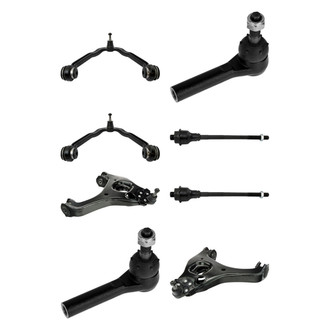 TRQ® - Front Lower and Upper Control Arm with Ball Joint and Tie Rod End Kit