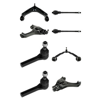 TRQ® - Front Lower and Upper Control Arm with Ball Joint and Tie Rod End Kit