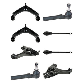 TRQ® - Front Lower and Upper Control Arm with Ball Joint and Tie Rod End Kit
