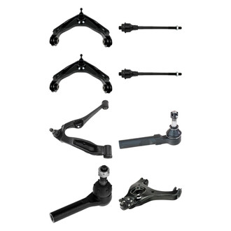 TRQ® - Front Lower and Upper Control Arm with Ball Joint and Tie Rod End Kit