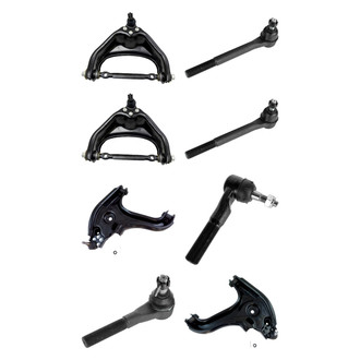 TRQ® - Front Lower and Upper Control Arm with Ball Joint and Tie Rod End Kit