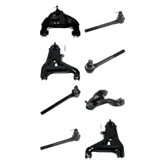 TRQ® - Front Lower and Upper Control Arm with Ball Joint and Tie Rod End Kit