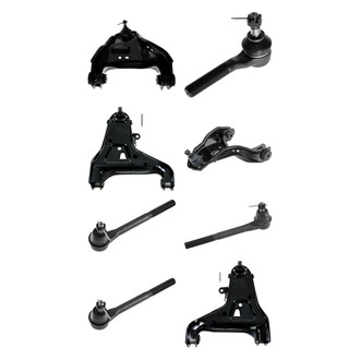TRQ® - Front Lower and Upper Control Arm with Ball Joint and Tie Rod End Kit