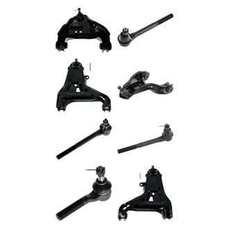TRQ® - Front Lower and Upper Control Arm with Ball Joint and Tie Rod End Kit