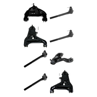 TRQ® - Front Lower and Upper Control Arm with Ball Joint and Tie Rod End Kit