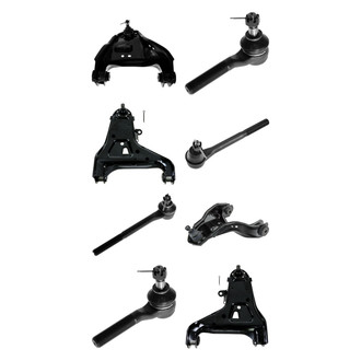TRQ® - Front Lower and Upper Control Arm with Ball Joint and Tie Rod End Kit