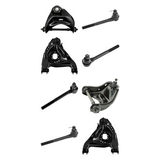TRQ® - Front Lower and Upper Control Arm with Ball Joint and Tie Rod End Kit