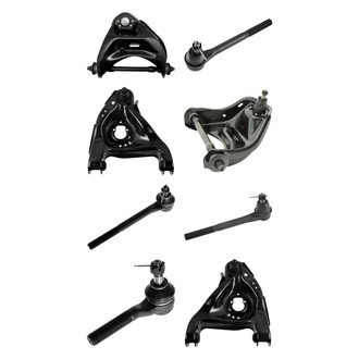 TRQ® - Front Lower and Upper Control Arm with Ball Joint and Tie Rod End Kit