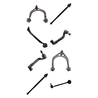 TRQ® - Front Lower and Upper Control Arm with Ball Joint and Tie Rod End Kit
