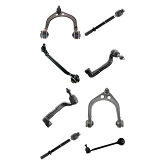TRQ® - Front Lower and Upper Control Arm with Ball Joint and Tie Rod End Kit
