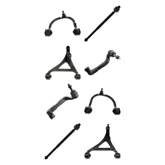 TRQ® - Front Lower and Upper Control Arm with Ball Joint and Tie Rod End Kit