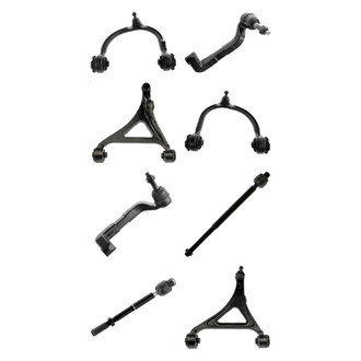 TRQ® - Front Lower and Upper Control Arm with Ball Joint and Tie Rod End Kit