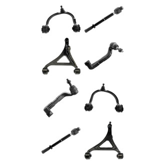 TRQ® - Front Lower and Upper Control Arm with Ball Joint and Tie Rod End Kit