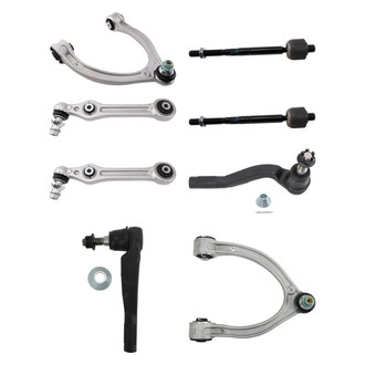 TRQ® - Front Lower and Upper Control Arm with Ball Joint and Tie Rod End Kit