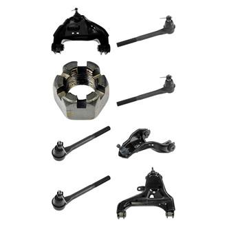 TRQ® - Front Lower and Upper Control Arm with Ball Joint and Tie Rod End Kit