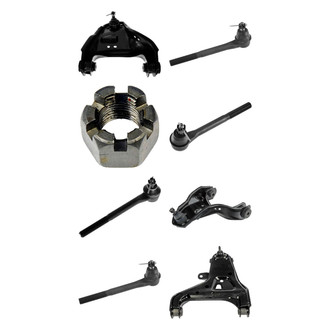 TRQ® - Front Lower and Upper Control Arm with Ball Joint and Tie Rod End Kit