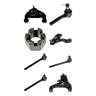 TRQ® - Front Lower and Upper Control Arm with Ball Joint and Tie Rod End Kit