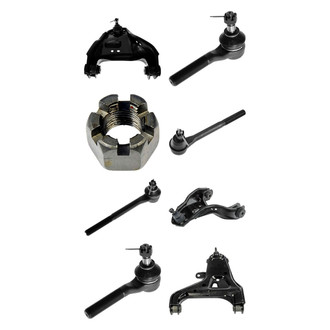 TRQ® - Front Lower and Upper Control Arm with Ball Joint and Tie Rod End Kit