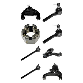 TRQ® - Front Lower and Upper Control Arm with Ball Joint and Tie Rod End Kit