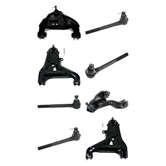 TRQ® - Front Lower and Upper Control Arm with Ball Joint and Tie Rod End Kit