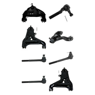 TRQ® - Front Lower and Upper Control Arm with Ball Joint and Tie Rod End Kit