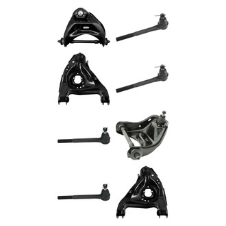 TRQ® - Front Lower and Upper Control Arm with Ball Joint and Tie Rod End Kit