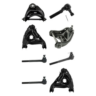 TRQ® - Front Lower and Upper Control Arm with Ball Joint and Tie Rod End Kit