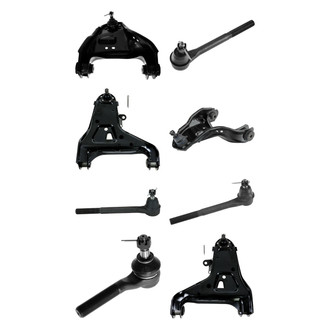 TRQ® - Front Lower and Upper Control Arm with Ball Joint and Tie Rod End Kit