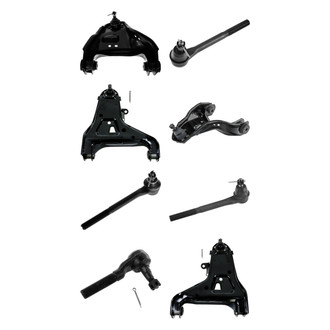 TRQ® - Front Lower and Upper Control Arm with Ball Joint and Tie Rod End Kit