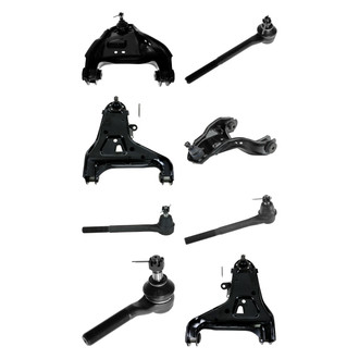 TRQ® - Front Lower and Upper Control Arm with Ball Joint and Tie Rod End Kit