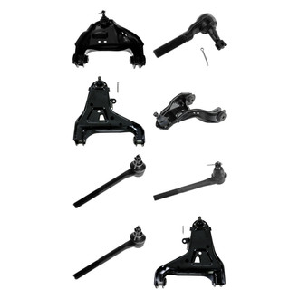 TRQ® - Front Lower and Upper Control Arm with Ball Joint and Tie Rod End Kit