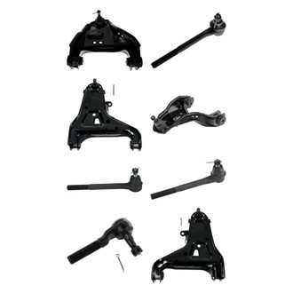TRQ® - Front Lower and Upper Control Arm with Ball Joint and Tie Rod End Kit