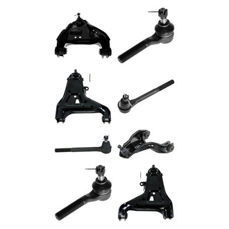 TRQ® - Front Lower and Upper Control Arm with Ball Joint and Tie Rod End Kit