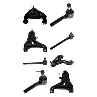 TRQ® - Front Lower and Upper Control Arm with Ball Joint and Tie Rod End Kit