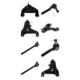 TRQ® - Front Lower and Upper Control Arm with Ball Joint and Tie Rod End Kit