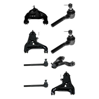 TRQ® - Front Lower and Upper Control Arm with Ball Joint and Tie Rod End Kit