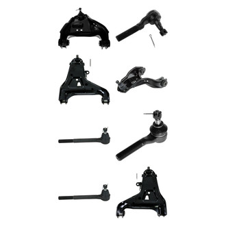 TRQ® - Front Lower and Upper Control Arm with Ball Joint and Tie Rod End Kit