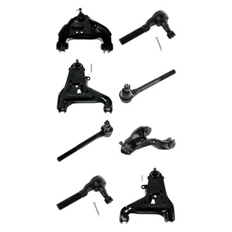 TRQ® - Front Lower and Upper Control Arm with Ball Joint and Tie Rod End Kit