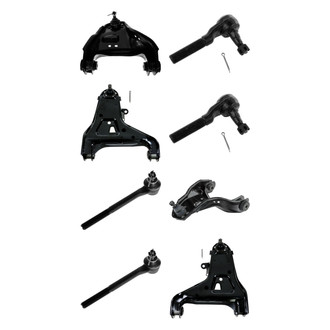 TRQ® - Front Lower and Upper Control Arm with Ball Joint and Tie Rod End Kit