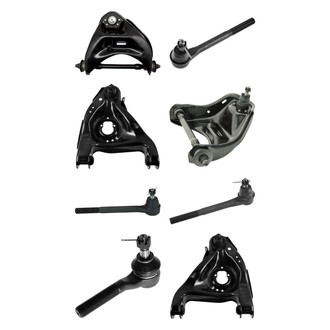 TRQ® - Front Lower and Upper Control Arm with Ball Joint and Tie Rod End Kit