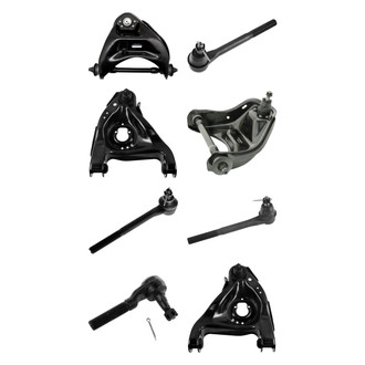 TRQ® - Front Lower and Upper Control Arm with Ball Joint and Tie Rod End Kit