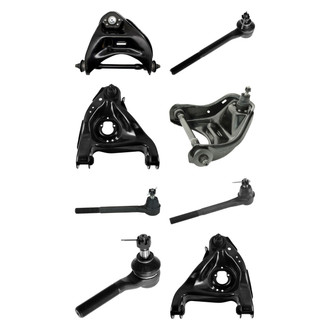 TRQ® - Front Lower and Upper Control Arm with Ball Joint and Tie Rod End Kit