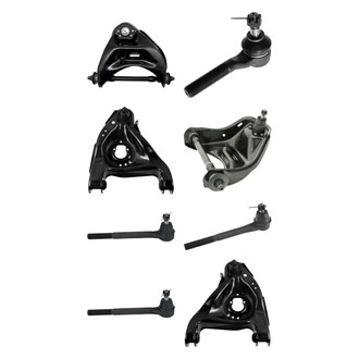 TRQ® - Front Lower and Upper Control Arm with Ball Joint and Tie Rod End Kit