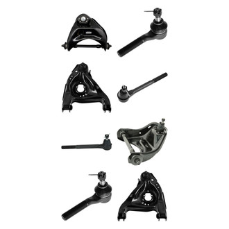 TRQ® - Front Lower and Upper Control Arm with Ball Joint and Tie Rod End Kit